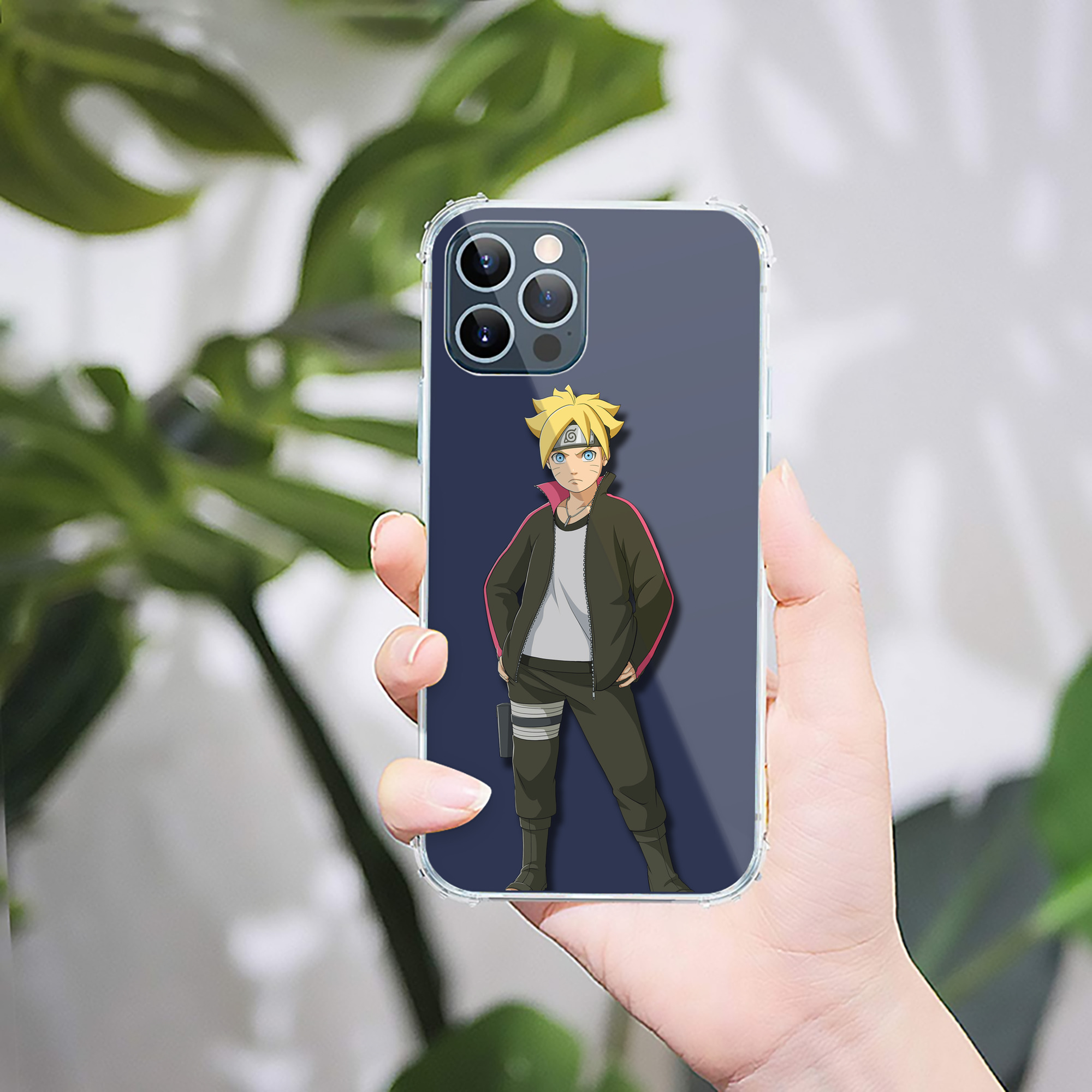 （画像用） NARUTO -ナルト- うずまき ボルト Uzumaki Boruto 【iPhone 12シリーズ対応】透明スマホケース（クリアソフトケース）